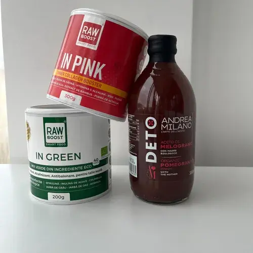Pachet Echilibru Hormonal, Abdomen Plat și Frumusețe - In Green + In Pink + Oțet