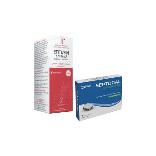 Pachet Efitusin t.seacax1cut.+Septogal lactoferina 18cpr.x1cut. Zephyr Labs