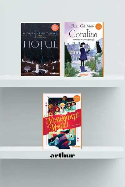 Pachet Fantasy (Hoțul, Neadaptații magici, Coraline) - Megan Whalen Turner, Neil P...