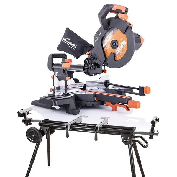 Pachet fierastrau circular stationar multifunctional Evolution R255SMS+ 255mm + stand XL