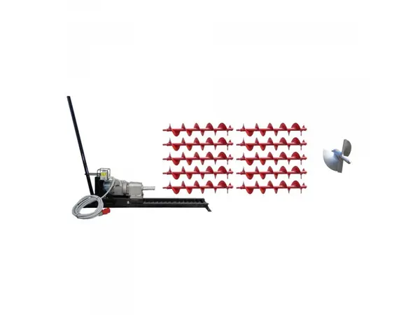 Pachet foreza orizontala Eurokomax motor electric trifazic + 10m Burghiu + Cap