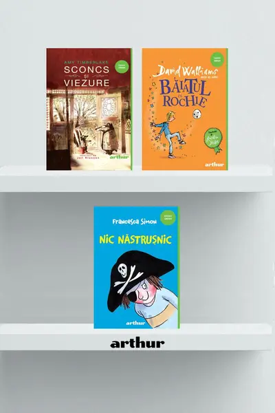 Pachet Funny Green ( Nic Năstrușnic, Băiatul cu rochie, Sconcs și viezure) - David Walliams, Francesca S...