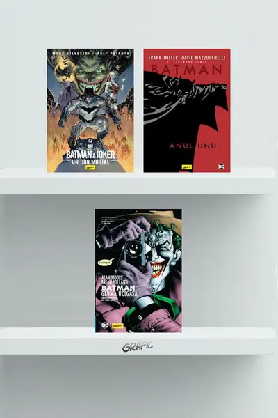 Pachet Grafic Batman ( Gluma ucigașă, Batman &Joker, Anul Unu) - Alan Moore, David Mazzucche...