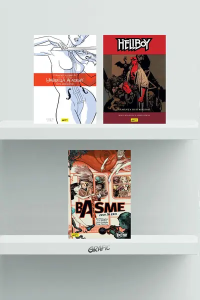 Pachet Grafic (Eroi în exil, Hellboy, Umbrella Academy)