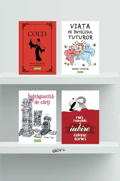 Pachet Grafic Fun (Colți, Viața pe înțelesul tuturor, Îndrăgostită de cărți, Mici momente)