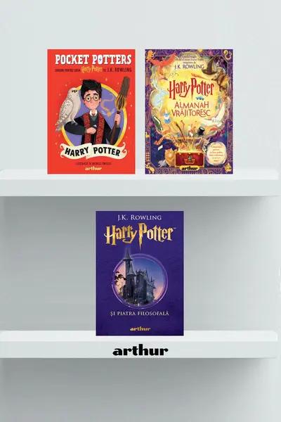 Pachet Harry Potter (Almanah Vrăjitoresc, Piatra filosofală, Pocket Potters 1)