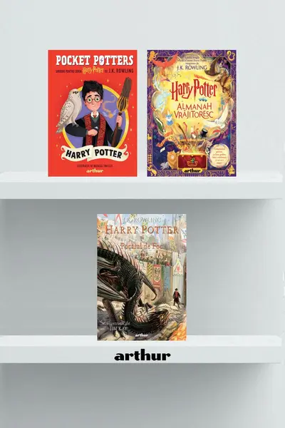 Pachet Harry Potter, ediție ilustrată (vol 4, Almanah Vrăjitoresc, Pocket Potters 1) - J.K. Rowling