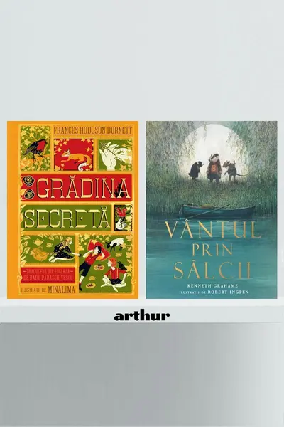 Pachet ilustrații de colecție (Grădina secretă, Vântul prin sălcii) - Frances Hodgson Burnett, K...