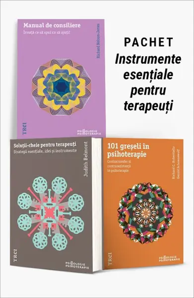 Pachet Instrumente esențiale pentru terapeuți. Manual de consiliere/Soluții-cheie pentru terapeuți/101 greșeli în psihoterapie