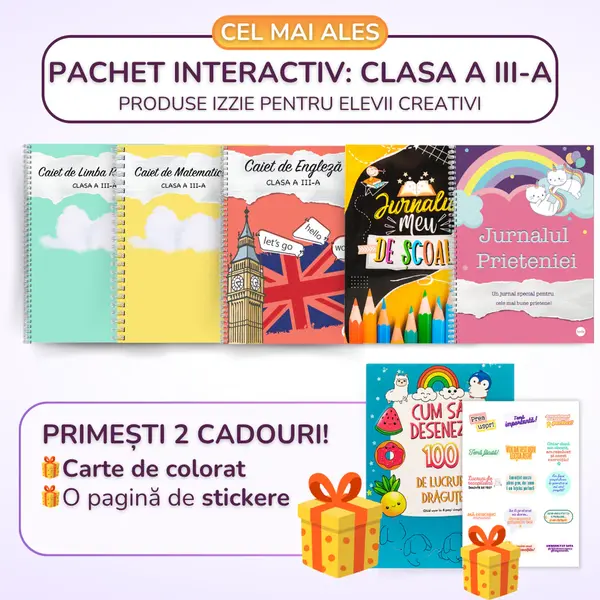 Pachet Interactiv 6 produse Izzie: clasa a III-a