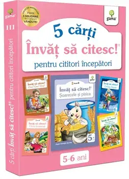 Pachet Invat sa citesc! 5 carti pentru cititori incepatori. 5-6 ani/***