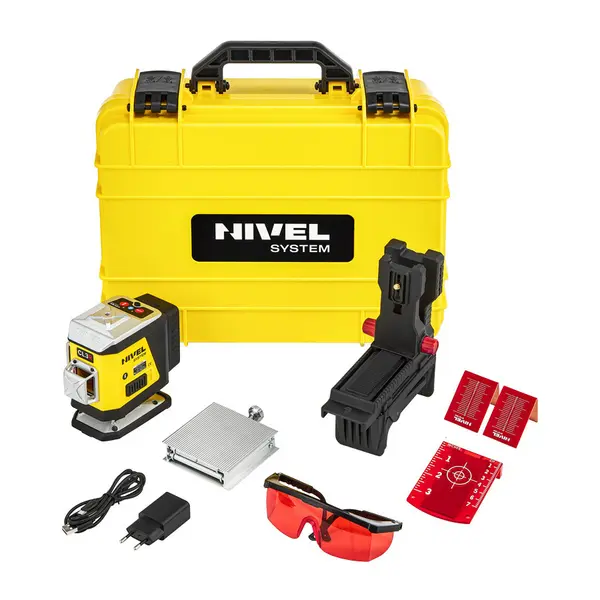 Pachet Laser roșu în cruce (3 x 360°), Bluetooth cu trepied - Nivel System-CL3R