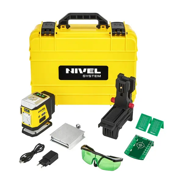 Pachet Laser verde în cruce (2 x 360°), Bluetooth cu trepied - Nivel System-CL2G