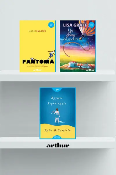 Pachet lecturi pentru 12 ani ( Raymie Nightingale, Fantomă, Un ghem de noduri) - Jason Reynolds, Kate DiCami...