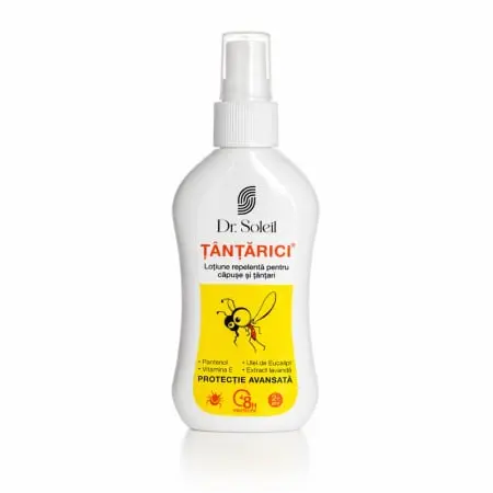 Pachet lotiune si gel repelent pentru capuse si tantari Tantarici, Dr. Soleil, 100 ml