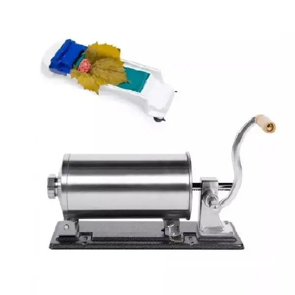 Pachet Masina de Umplut Carnati Inox Orizontala, 5 Kg, 5 Palnii + Aparat de Facut Sarmale - Dolmer