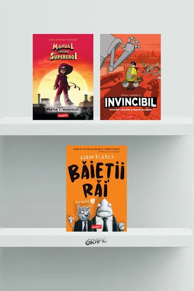 Pachet miniGrafic începuturi (Invincibil, Supereroi, Băieți răi)