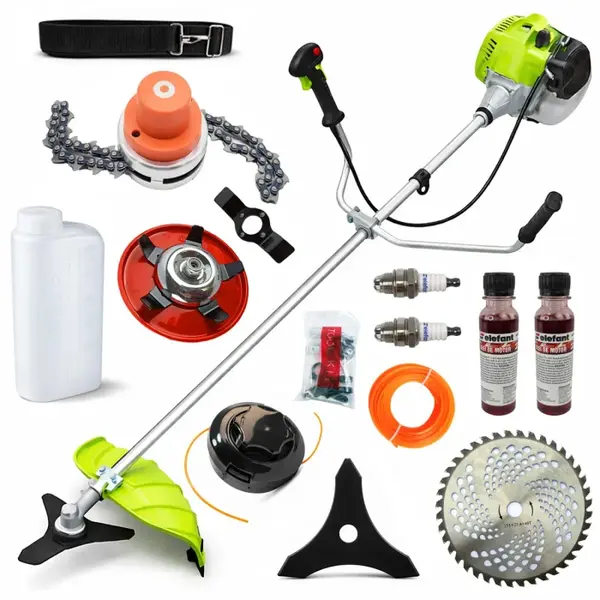 Pachet Motocoasa pe benzina Craft-Tec Mega Power X8800, 8CP, accesoriu de plivit, tambur cu lant,58CC, 12.000RPM, Accesorii incluse