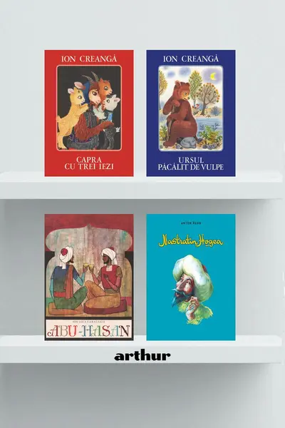Pachet povești românești retro (4 volume) - Ion Creangă, Anton Pann, ...