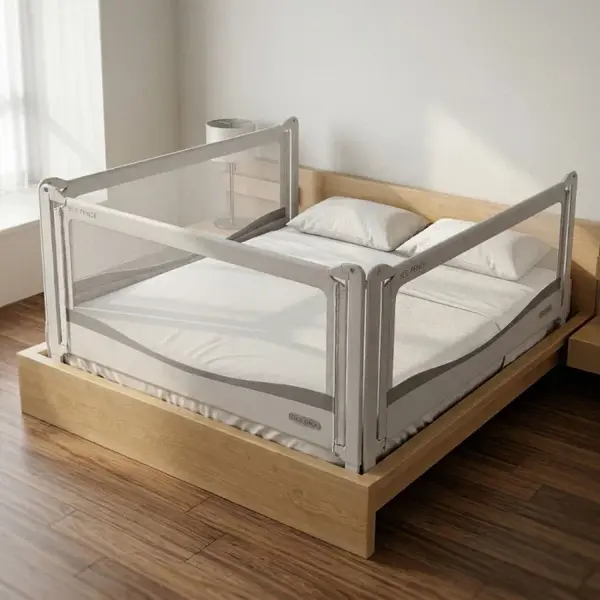PACHET PREMIUM: 3 Protectii laterale pat, PREMIUM XXL, 150x200 cm + 2 Seturi Conectori