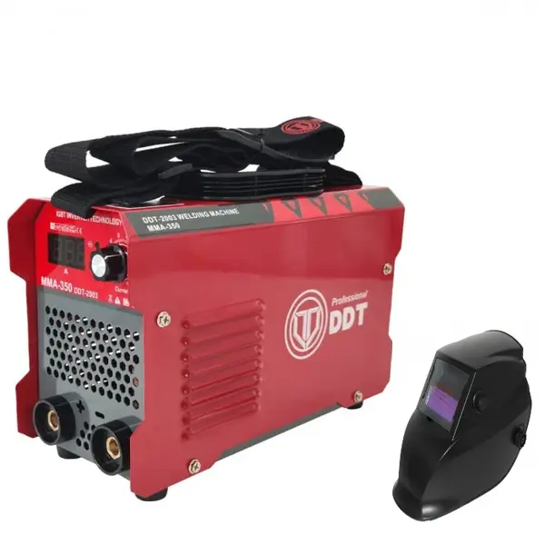 Pachet promo Aparat de sudura tip invertor, DDT PROFESSIONAL DDT-2003, MMA 350A, afisaj electronic LCD + Masca Sudura Automata cu Reglaj si Cristale