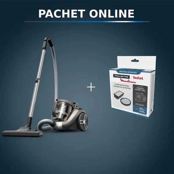 Pachet PROMO Aspirator fara sac Rowenta Compact Power XXL RO4B50EA & Kit de filtrare Rowenta ZR780000 compatibil RO48XX
