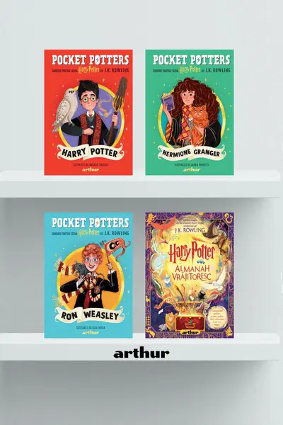 Pachet promo Harry Potter. Almanah Vrăjitoresc și prietenii din Hogwarts (Harry, Ron, Hermione) - J.K.Rowling