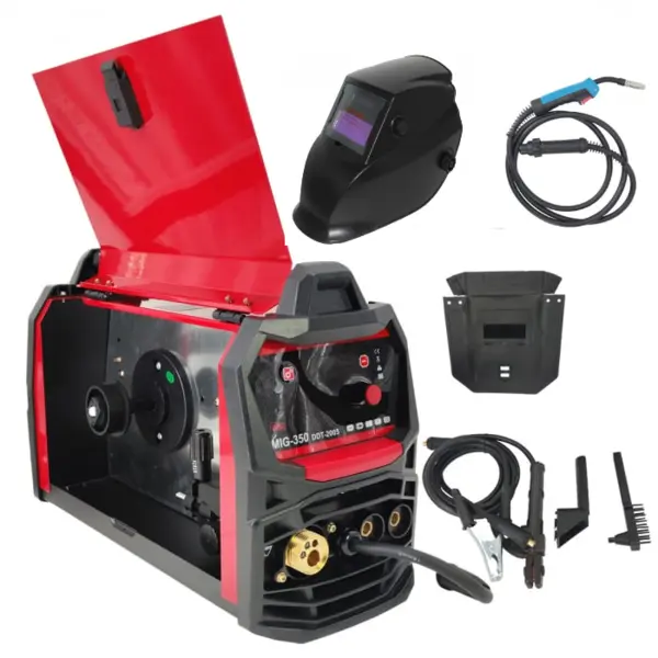 Pachet promo Invertor Aparat de sudura, DDT-2005, cu rola sarma si electrod gaz, MIG MMA DDT PROFESSIONAL, 350, Sarma de sudura + Masca de sudura cu cristale