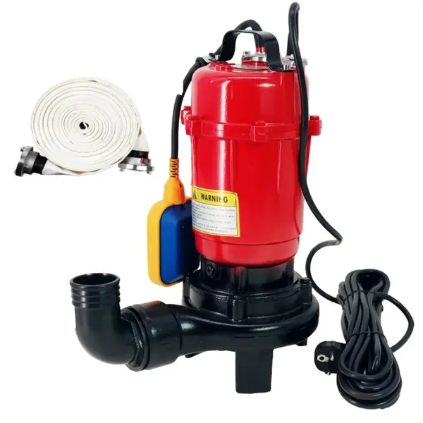 Pachet promo Pompa apa murdara (WC, fosa, hazna), cu Cutit Tocator si Plutitor, DDT, WQCD-2-3.0, 3000W + Furtunul de pompier 2 20 m, 8 bari, cu cuple