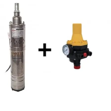 Pachet promo Pompa submersibila, DDT, QGD120 , 1.1 kW, Inox, 3 m ³ h, 120 + Prescontrol LS6