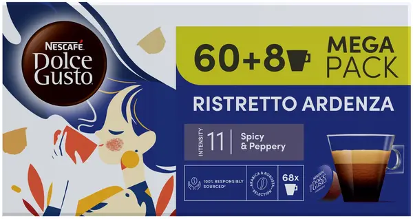 Pachet promoțional de capsule NESCAFE Dolce Gusto - Ristretto Ardenza, 68 băuturi