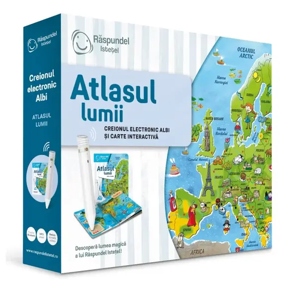 Pachet Raspundel Istetel - Creion si carte Atlasul lumii