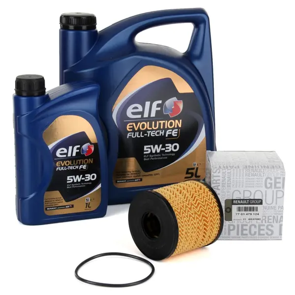 Pachet Revizie Ulei Motor Elf Evolution Full Tech FE 5W-30 5L + 1L + Filtru Ulei Oe Renault Vel Satis 2002 7701479124