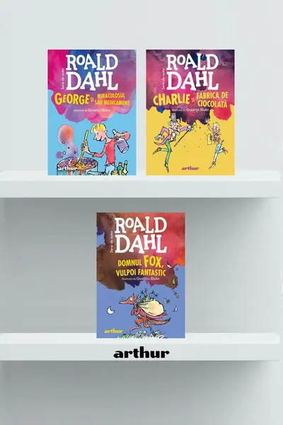 Pachet Roald Dahl format mic (Charlie și fabrica de ciocolată, George, Domnul Fox) - Roald Dahl