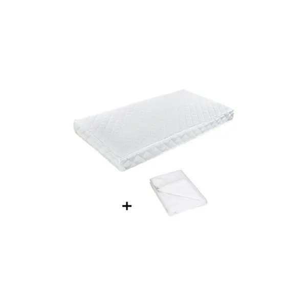 Pachet Saltea patut bebe, Babyneeds, Confort 160x80x15 cm + Protectie impermeabila
