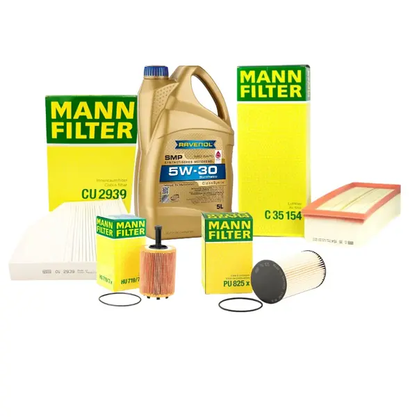 Pachet schimb ulei GOLD Ravenol 5L+ filtre MANN pentru grupul VAG - VW AUDI SKODA SEAT 1.9TDI, 2.0TDI