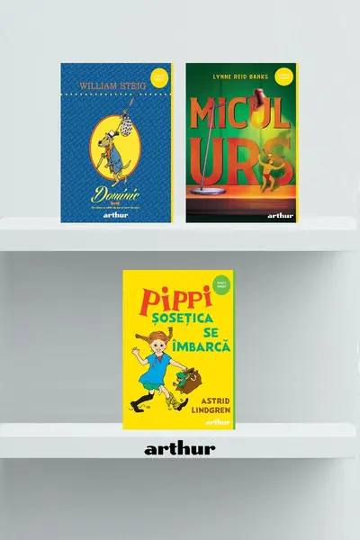 Pachet școlar clasa a III-a (Pippi Șosetica se îmbarcă, Dominic, Micul urs) - Astrid Lindgren, Lynne Reid...