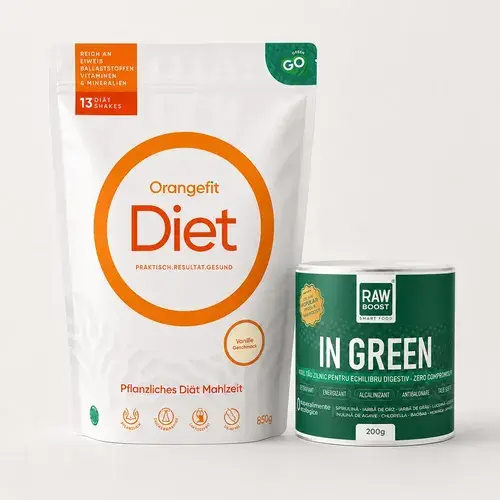 Pachet SILUETĂ - Diet Vanilie + In Green, Mix Verde Antibalonare