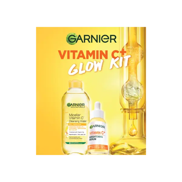 Pachet Skin Naturals Apa micelara cu Vitamina C 400ml + Serum cu Vitamina C 30ml, Garnier