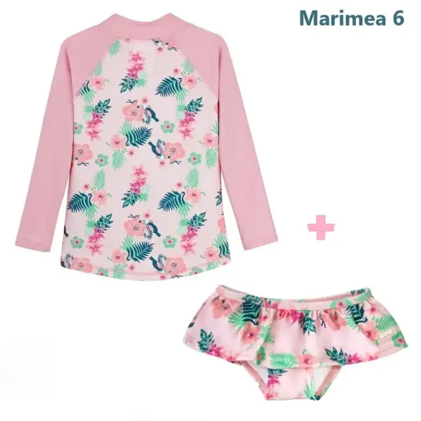PACHET: SLIP + BLUZA, Floral Pink, Marimea 6