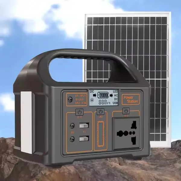 Pachet statie portabila de energie cu panou solar 20W – generator electric silentios reincarcabil pentru camping si uz casnic