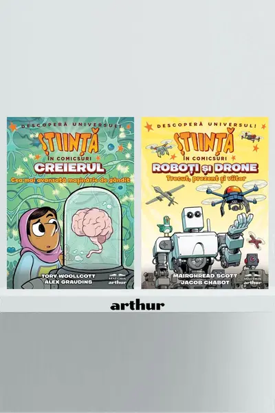 Pachet Știință în comicsuri (Roboţi şi drone, Creierul) - Jacob Chabot
