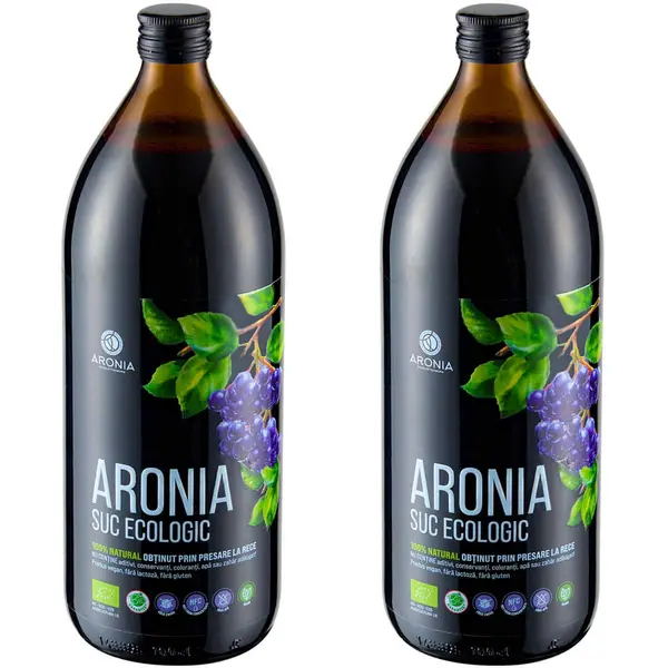 Pachet Suc de Aronia Ecologic/Bio 1L + 1L