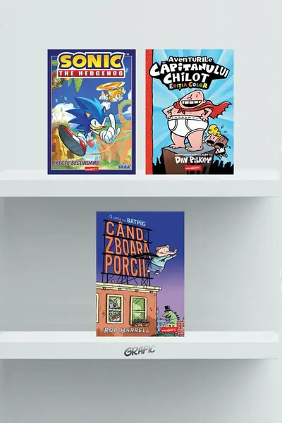 Pachet supereroi miniGrafic(Sonic, Căpitanul Chilot, BatPig) - Ian Flynn
