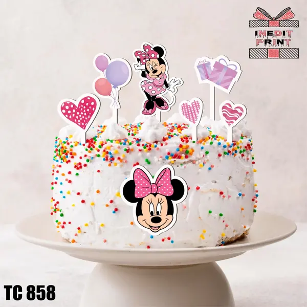 Pachet toppere tort UV Minnie Mouse TC858 MDF