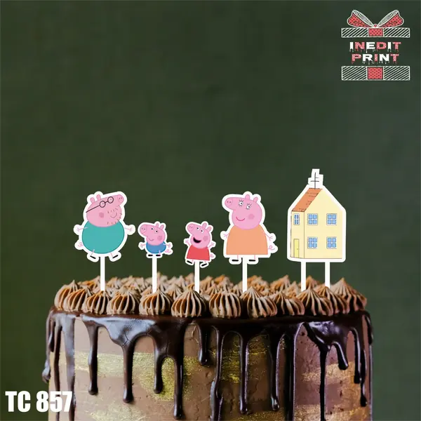 Pachet toppere tort UV Peppa Pig TC857 MDF