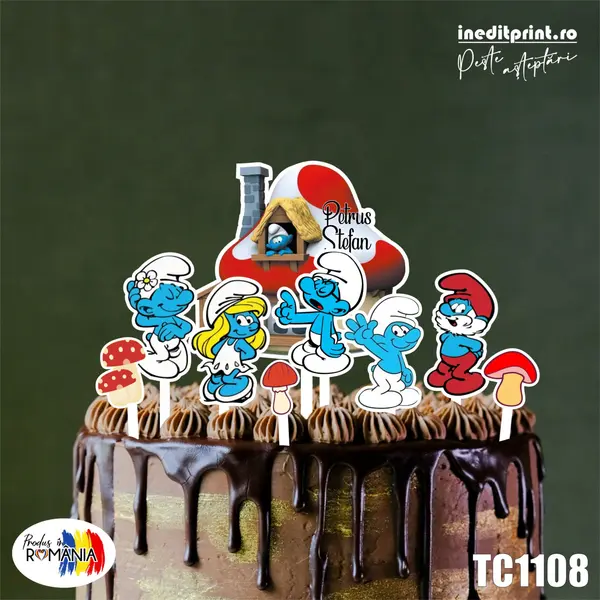 Pachet toppere tort UV Personalizat Strunfi TC1108 1 Set, MDF