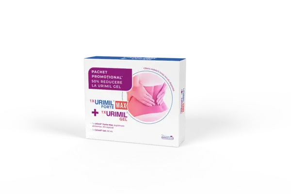 Pachet Urimil Forte Max 30 capsule + Urimil Gel 50ml, NaturPharma