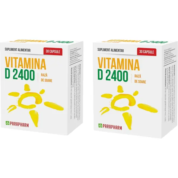 Pachet Vitamina D-2400 30cps + 30cps