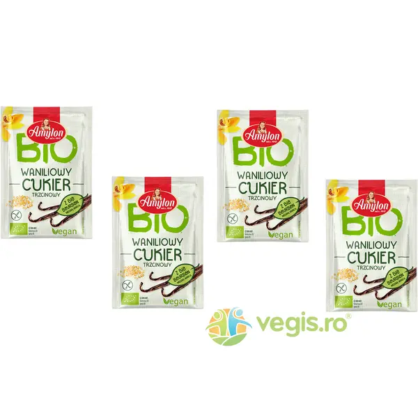 Pachet Zahar Vanilat Ecologic/Bio 4x8g